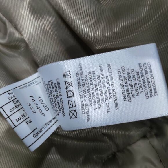 Lauren Ralph Lauren Womens Petite Large Snap Button Quilted Utility Jacket Beige - Picture 6 of 13